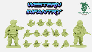 Modular Modern Western Infantry - 10-28mm Modern Military Miniatures - Resin Wargaming Infantry - Wardaddy Studios - Sigmarite Boutique