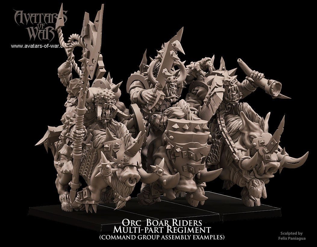Modular Orc Boar Riders - Avatars of War - Sigmarite Boutique