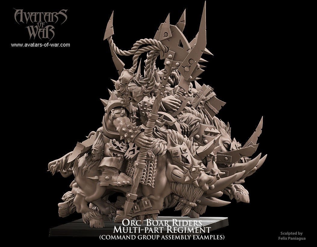 Modular Orc Boar Riders - Avatars of War - Sigmarite Boutique