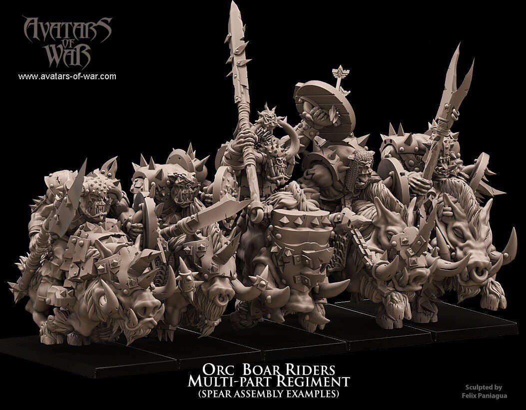 Modular Orc Boar Riders - Avatars of War - Sigmarite Boutique