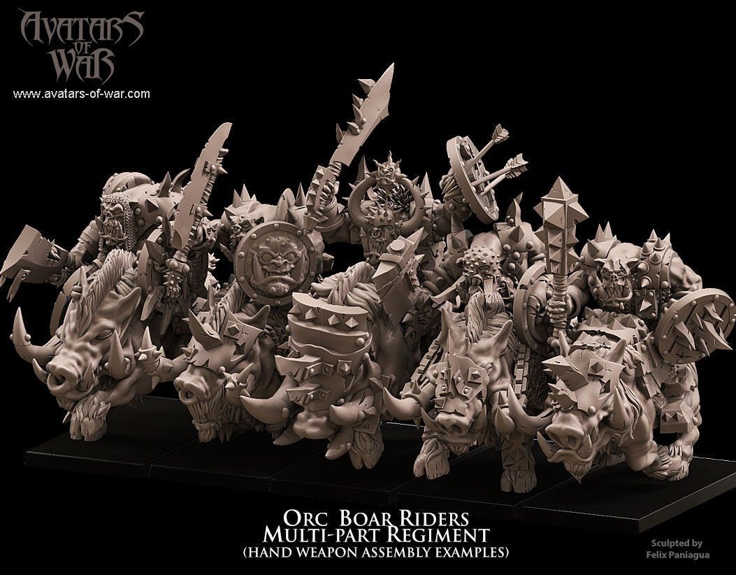 Modular Orc Boar Riders - Avatars of War - Sigmarite Boutique