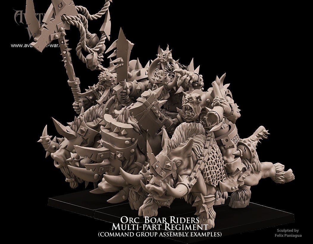 Modular Orc Boar Riders - Avatars of War - Sigmarite Boutique