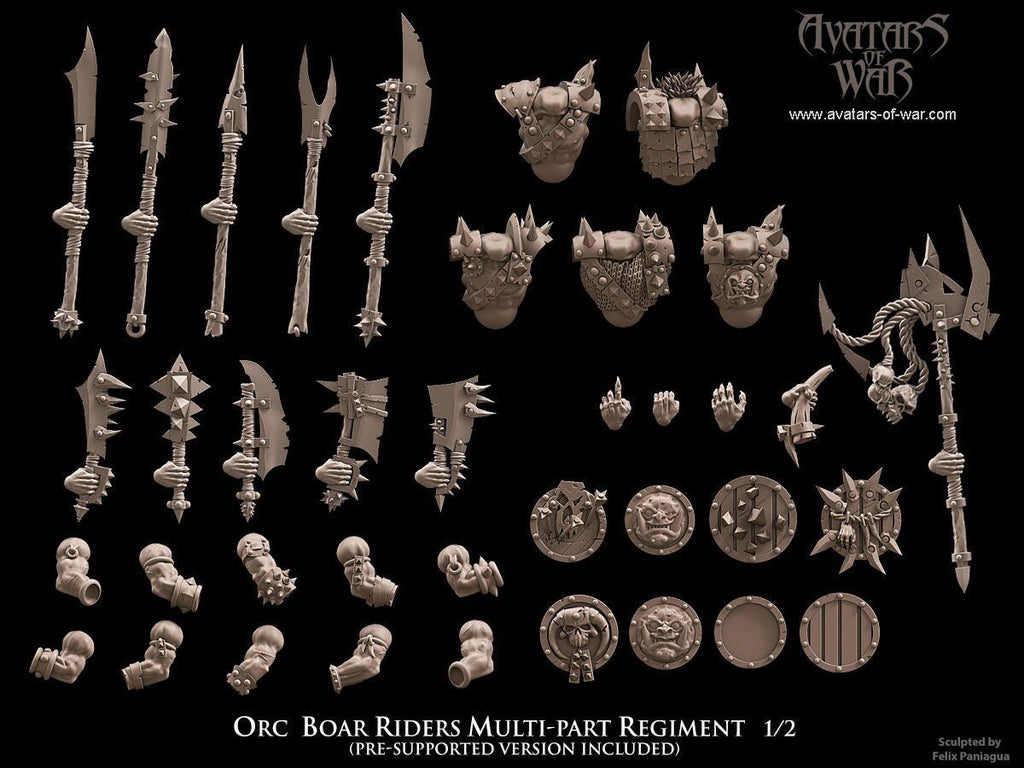 Modular Orc Boar Riders - Avatars of War - Sigmarite Boutique