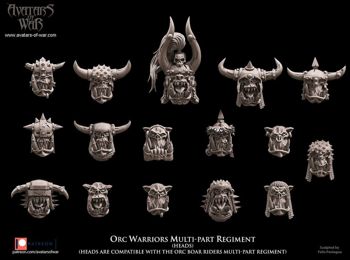 Modular Orc Warrior Regiment - Avatars of War - Sigmarite Boutique