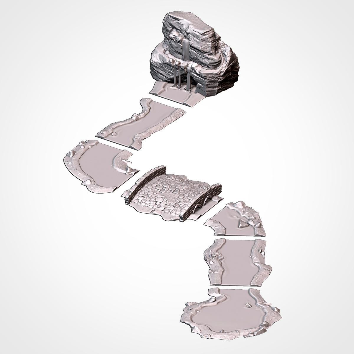 Modular River Terrain Set - Fantasy & Historical River Terrain - Txarli Factory - Sigmarite Boutique