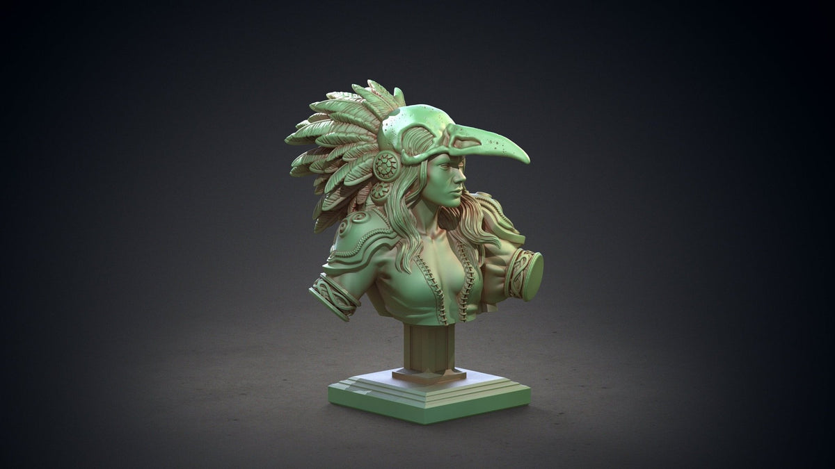 Morrigan Bust - Celtic Mythology - Clay Cyanide - Sigmarite Boutique
