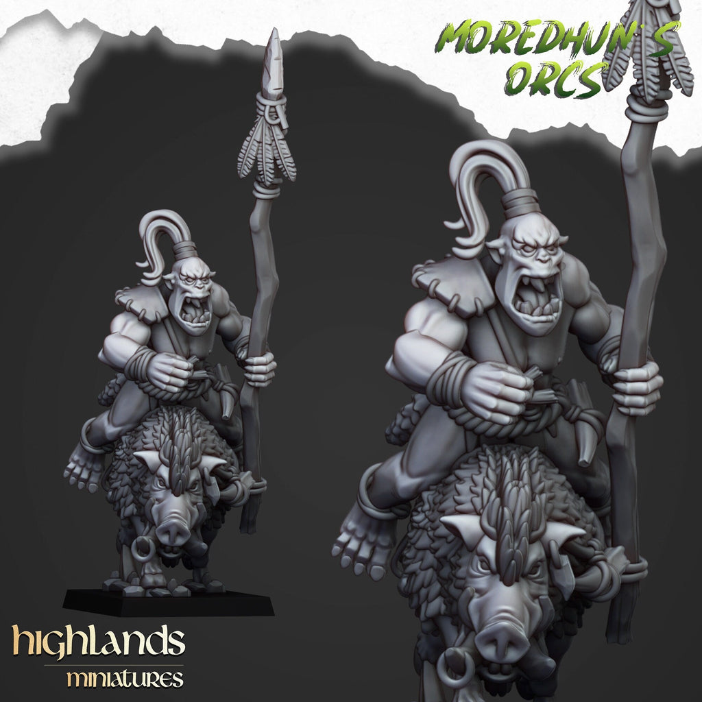 Mounted Cave Orcs - Moredhun's Orcs - Highlands Miniatures - Sigmarite Boutique