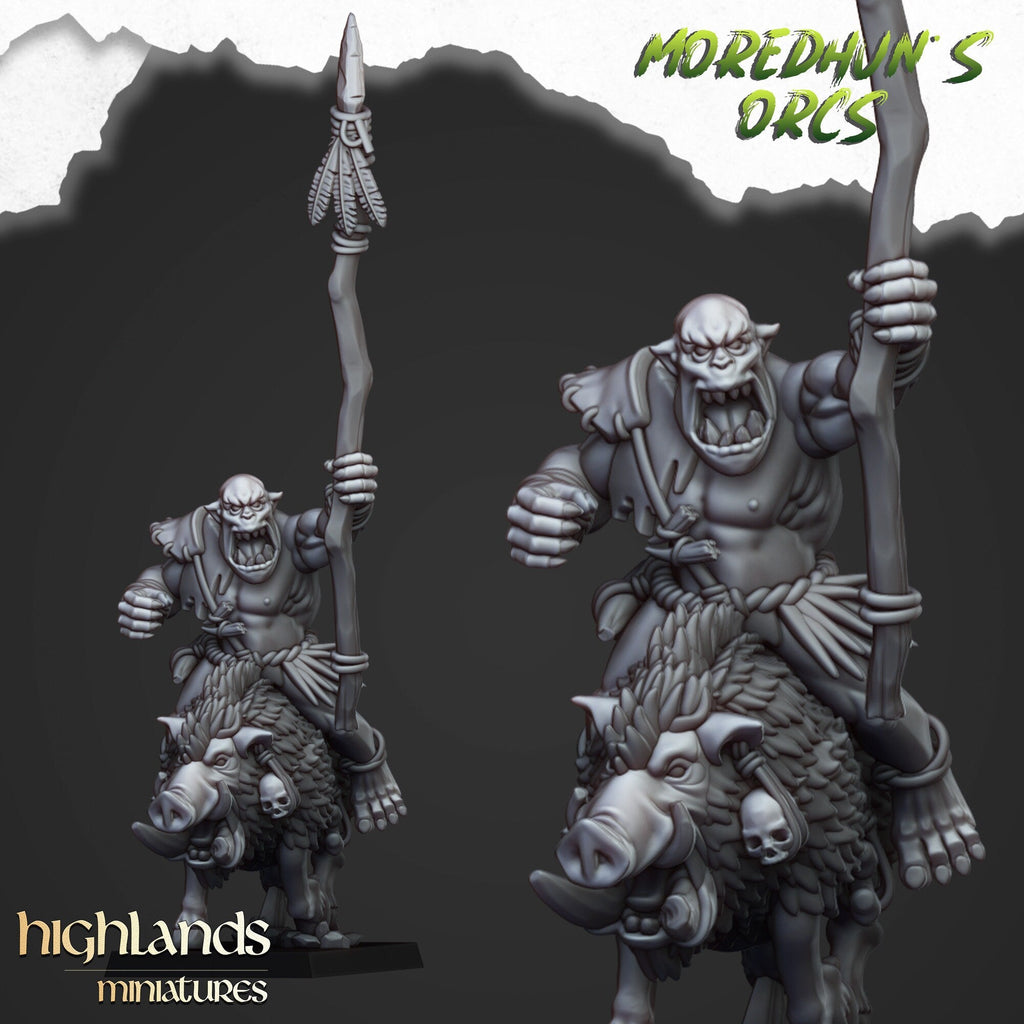 Mounted Cave Orcs - Moredhun's Orcs - Highlands Miniatures - Sigmarite Boutique