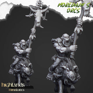 Mounted Cave Orcs - Moredhun's Orcs - Highlands Miniatures - Sigmarite Boutique