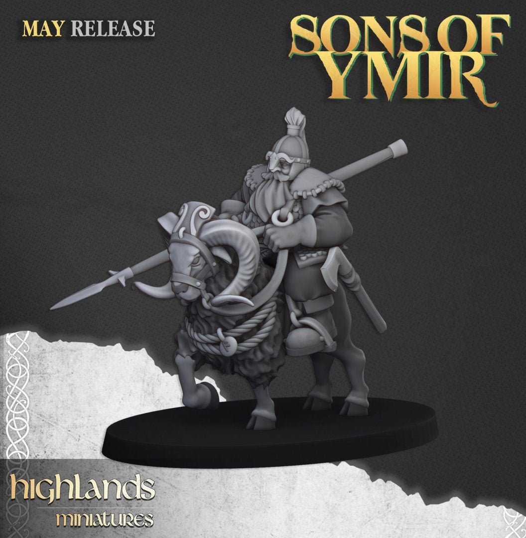 Mounted Dwarves - Sons of Ymir - Highlands Miniatures - Sigmarite Boutique