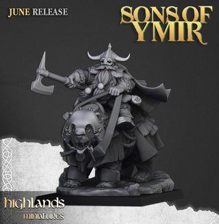 Mounted Heavy Dwarves - Sons of Ymir - Highlands Miniatures - Sigmarite Boutique