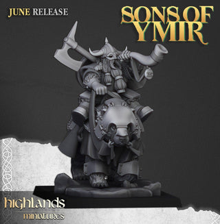 Mounted Heavy Dwarves - Sons of Ymir - Highlands Miniatures - Sigmarite Boutique