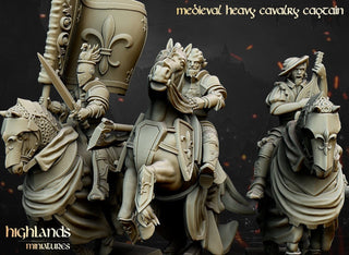 Mounted Heavy Knight Command - Highlands Miniatures - Sigmarite Boutique