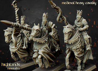 Mounted Heavy Knights - Highlands Miniatures - Sigmarite Boutique