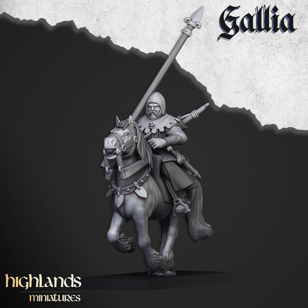 Mounted Men at Arms - Gallia - Highlands Miniatures - Sigmarite Boutique