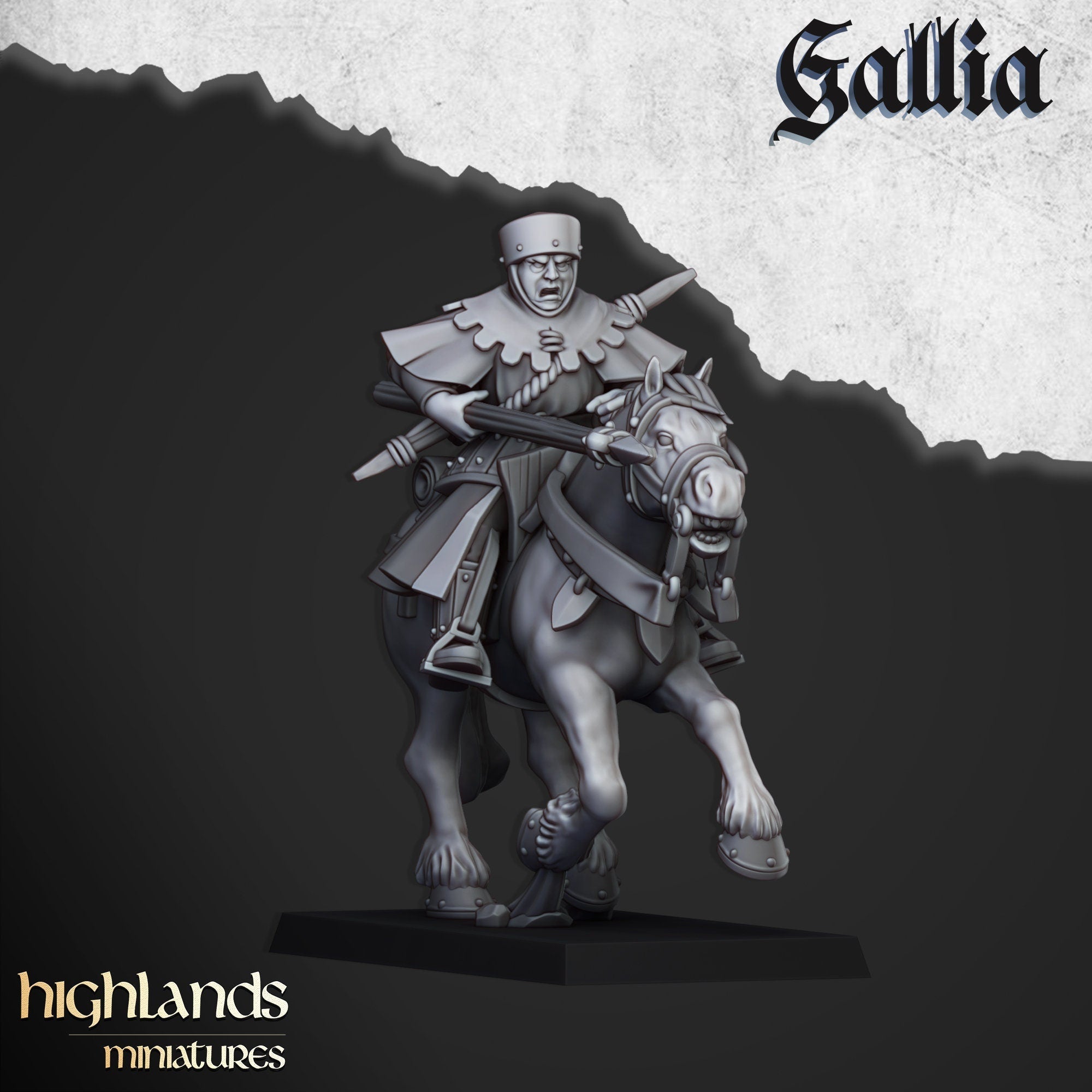 Mounted Men at Arms - Gallia - Highlands Miniatures - Sigmarite Boutique