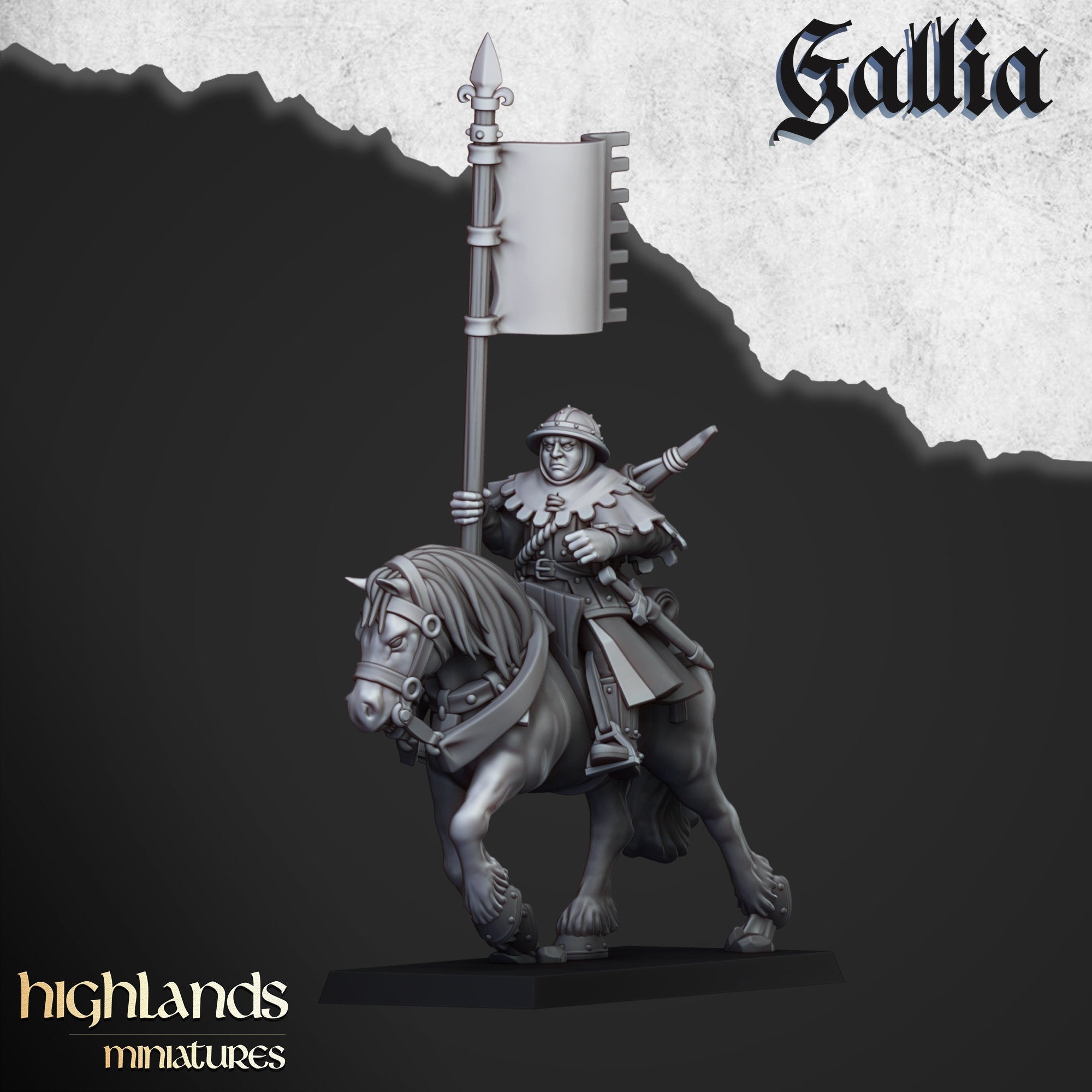 Mounted Men at Arms - Gallia - Highlands Miniatures - Sigmarite Boutique