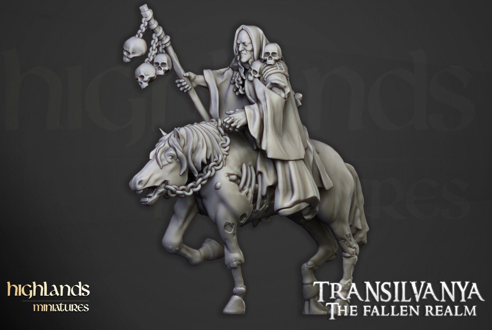 Mounted Necromancer - Highlands Miniatures - Sigmarite Boutique
