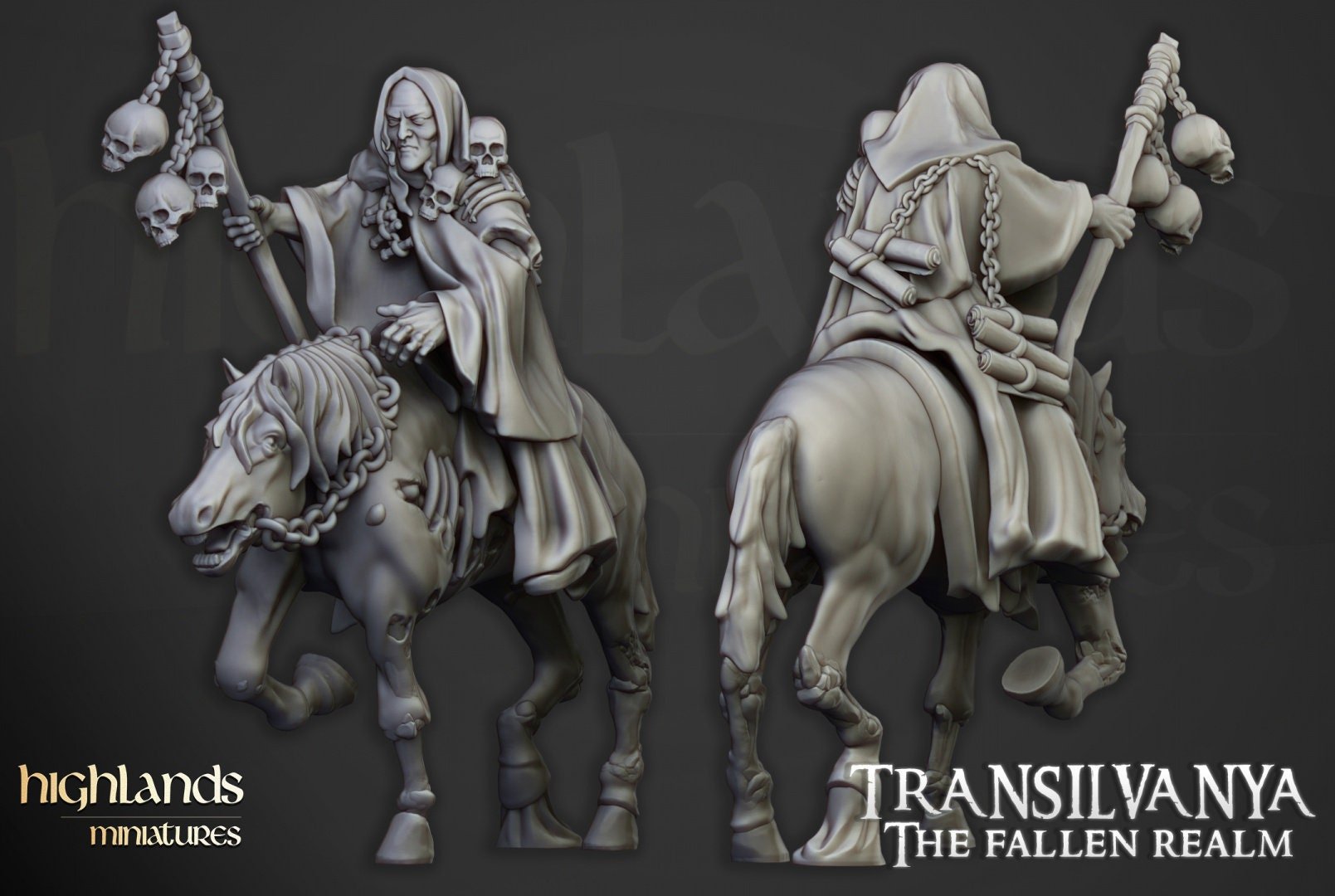Mounted Necromancer - Highlands Miniatures - Sigmarite Boutique