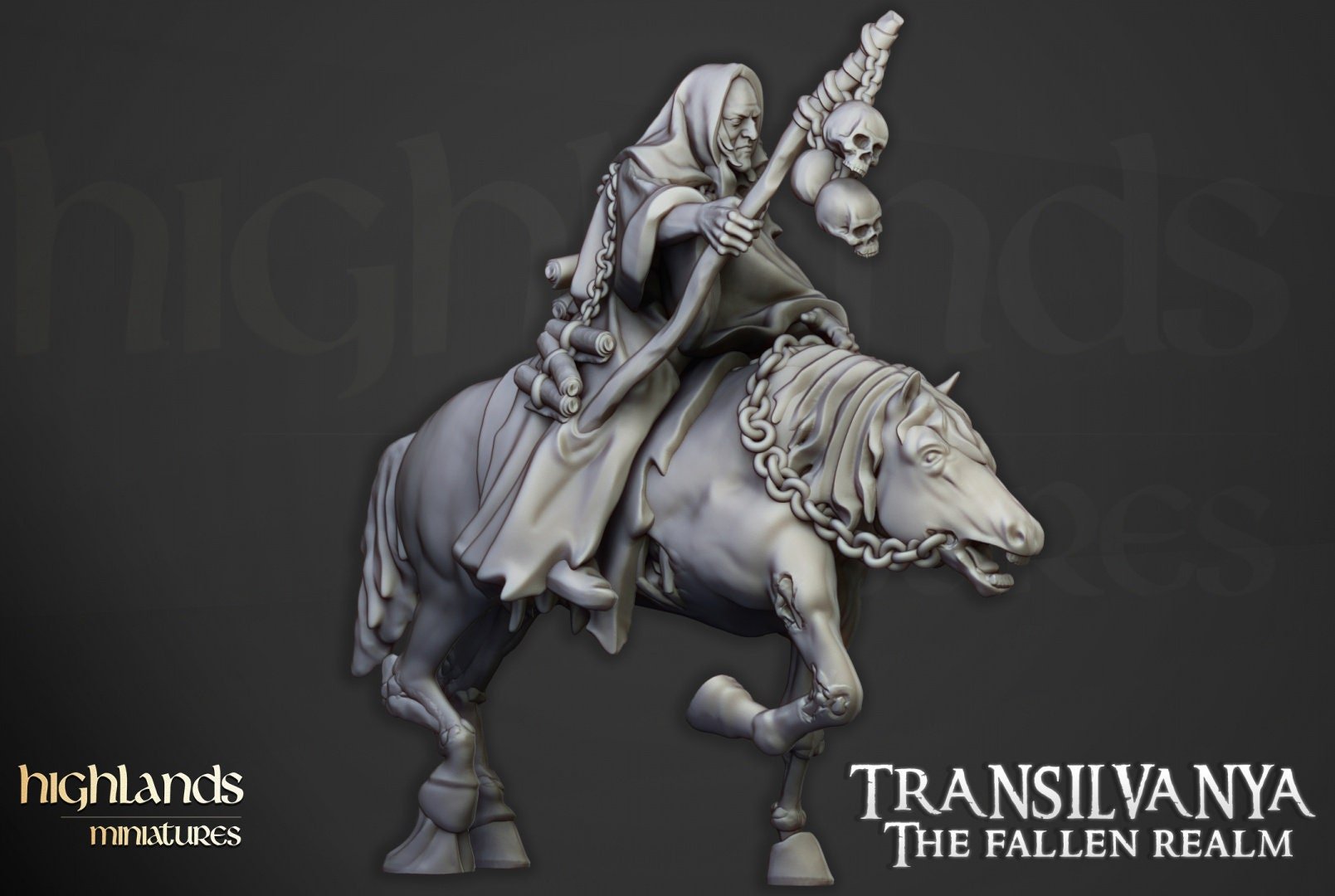 Mounted Necromancer - Highlands Miniatures - Sigmarite Boutique
