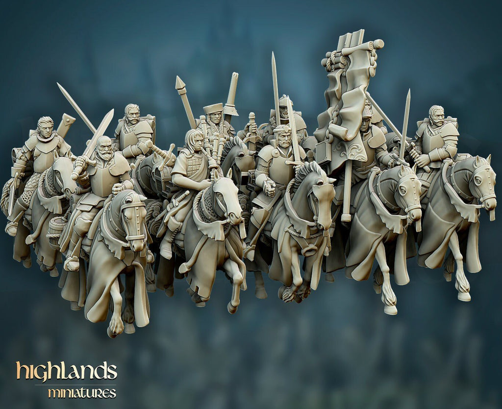 Mounted Questing Knights - Highlands Miniatures - Sigmarite Boutique