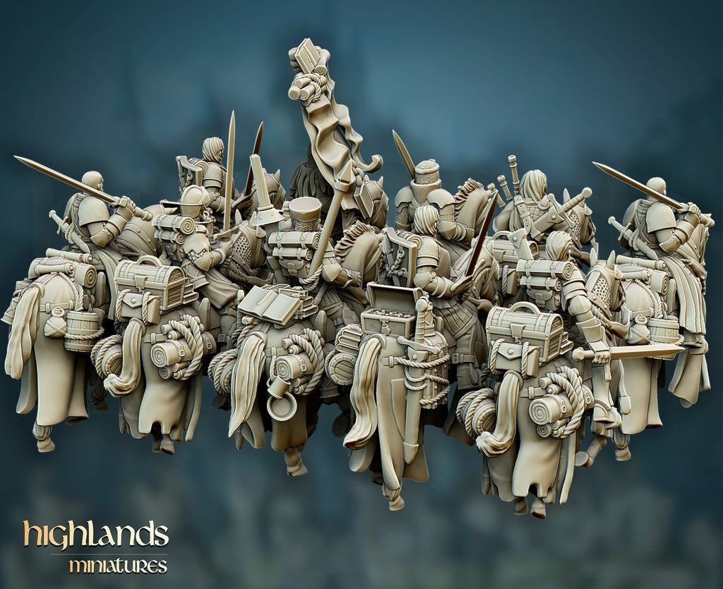 Mounted Questing Knights - Highlands Miniatures - Sigmarite Boutique