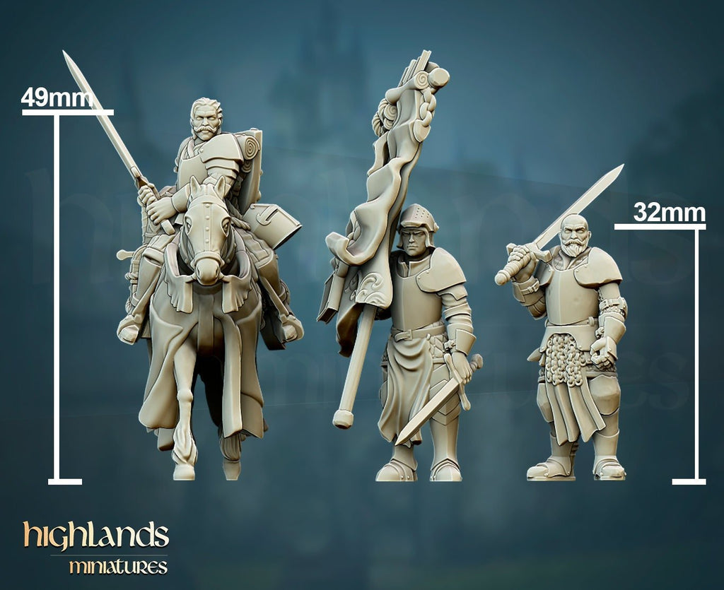 Mounted Questing Knights - Highlands Miniatures - Sigmarite Boutique