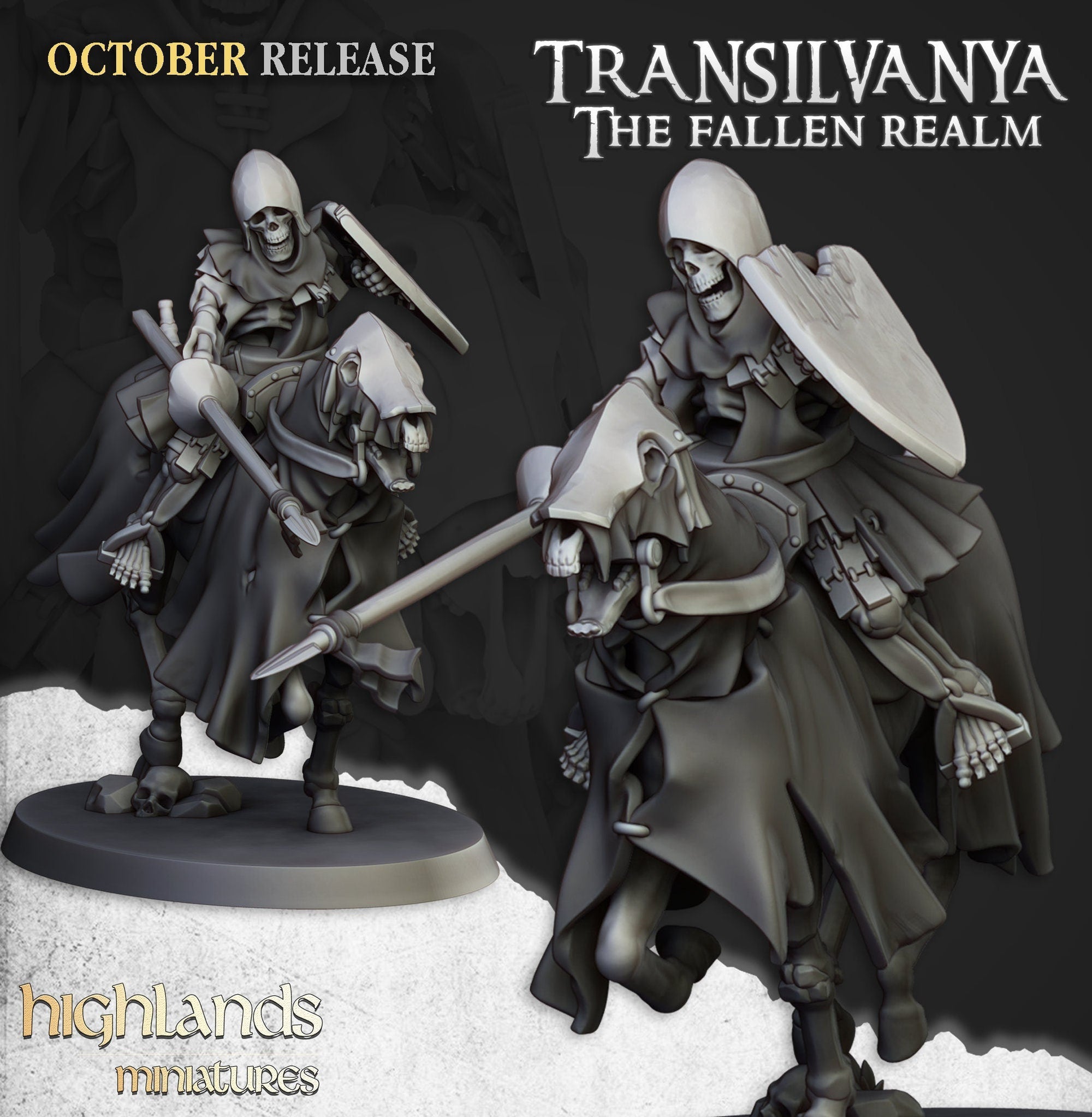 Mounted Skeletons - Highlands Miniatures - Sigmarite Boutique