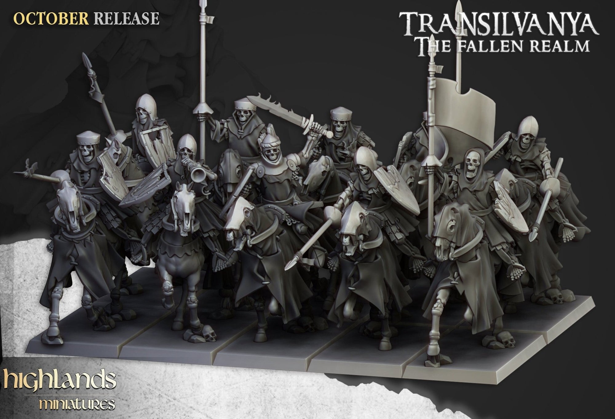 Mounted Skeletons - Highlands Miniatures - Sigmarite Boutique