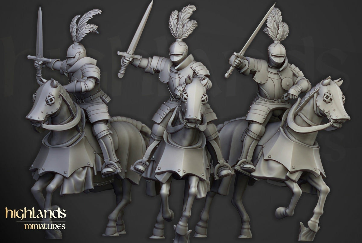 Mounted Sunland Knights - Highlands Miniatures - Sigmarite Boutique