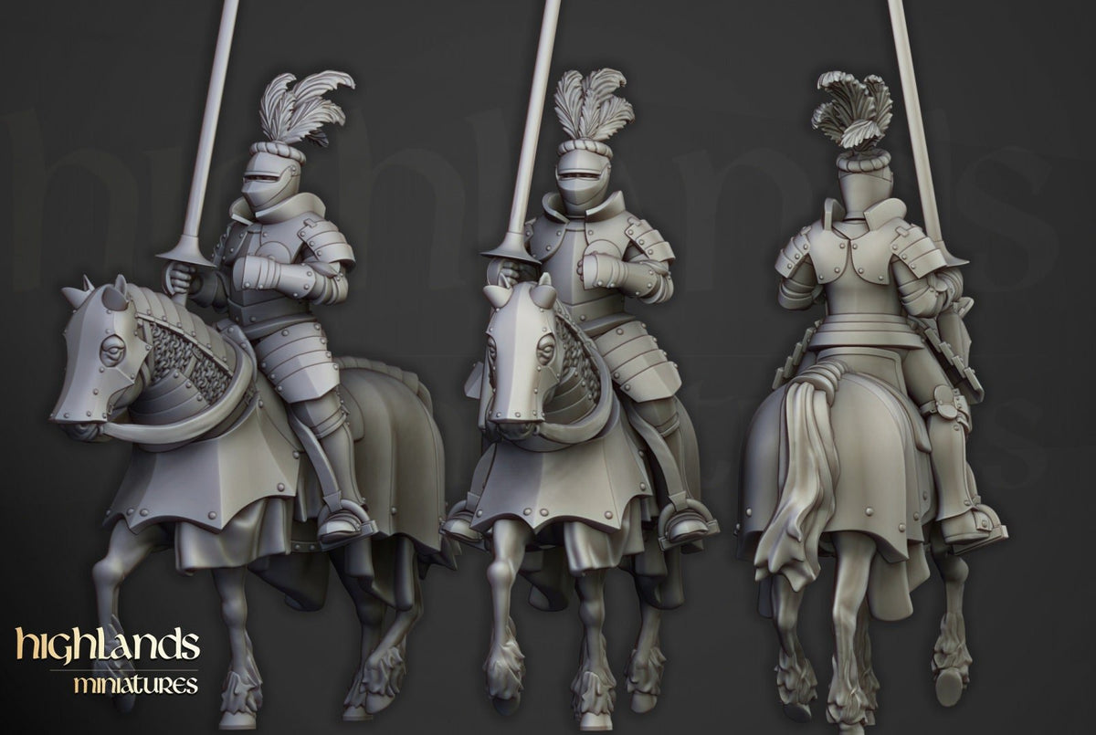 Mounted Sunland Knights - Highlands Miniatures - Sigmarite Boutique