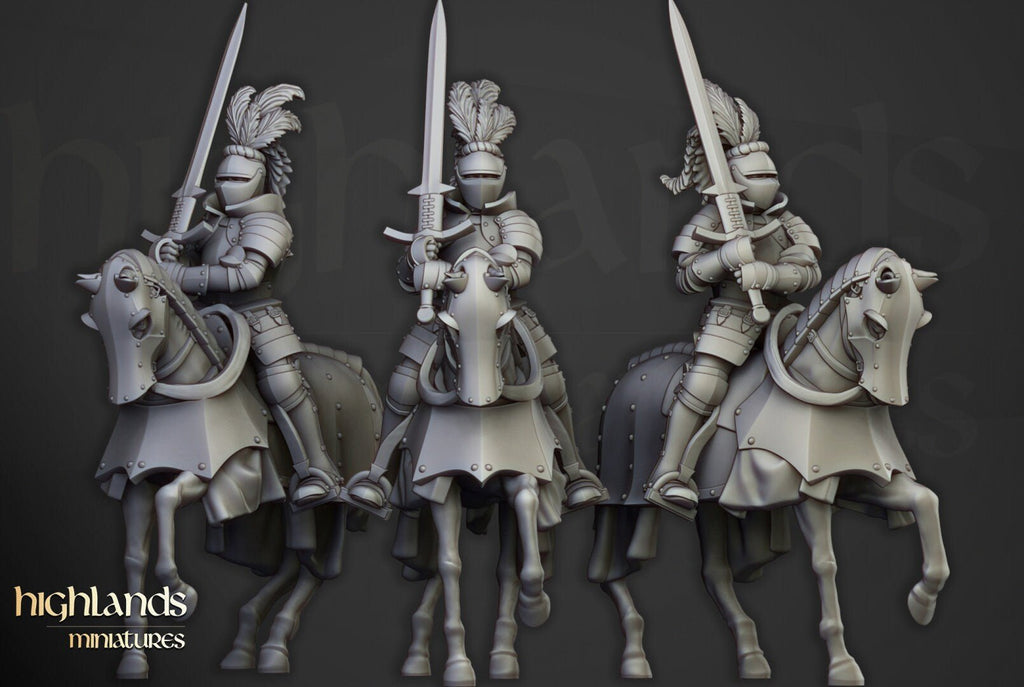 Mounted Sunland Knights - Highlands Miniatures - Sigmarite Boutique