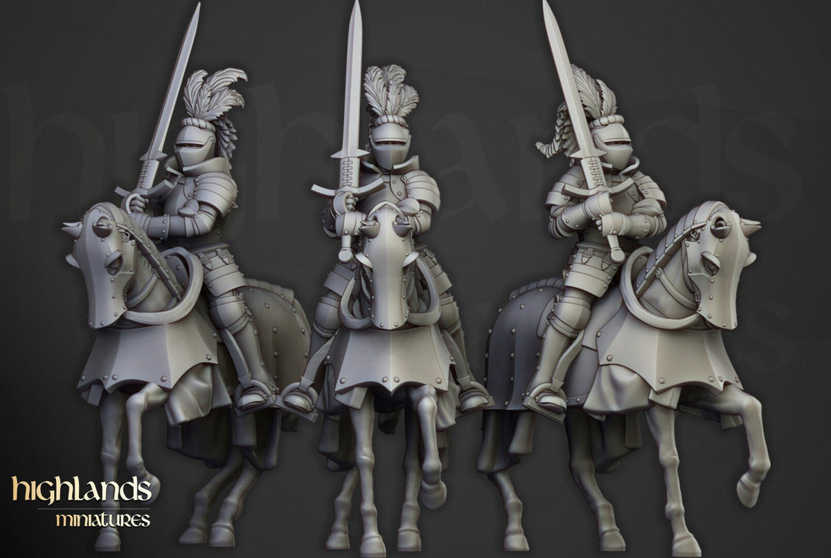 Mounted Sunland Knights - Highlands Miniatures - Sigmarite Boutique