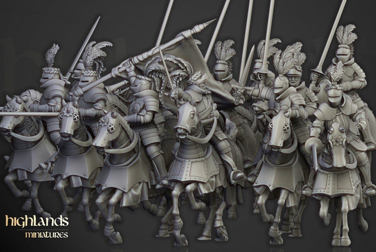 Mounted Sunland Knights - Highlands Miniatures - Sigmarite Boutique