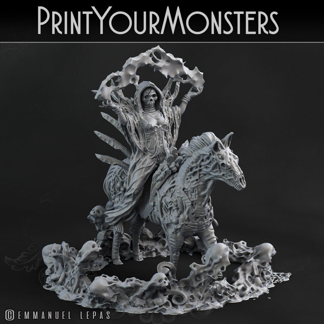 Necromancer and Mount - Print Your Monsters - Sigmarite Boutique