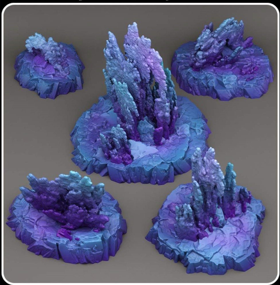 Neptunian Rocks - Fantastic Plants and Rocks - Print Your Monsters - Sigmarite Boutique