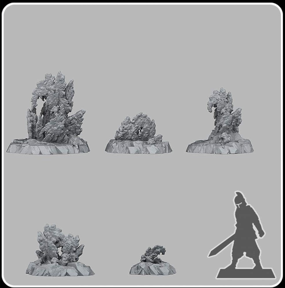 Neptunian Rocks - Fantastic Plants and Rocks - Print Your Monsters - Sigmarite Boutique
