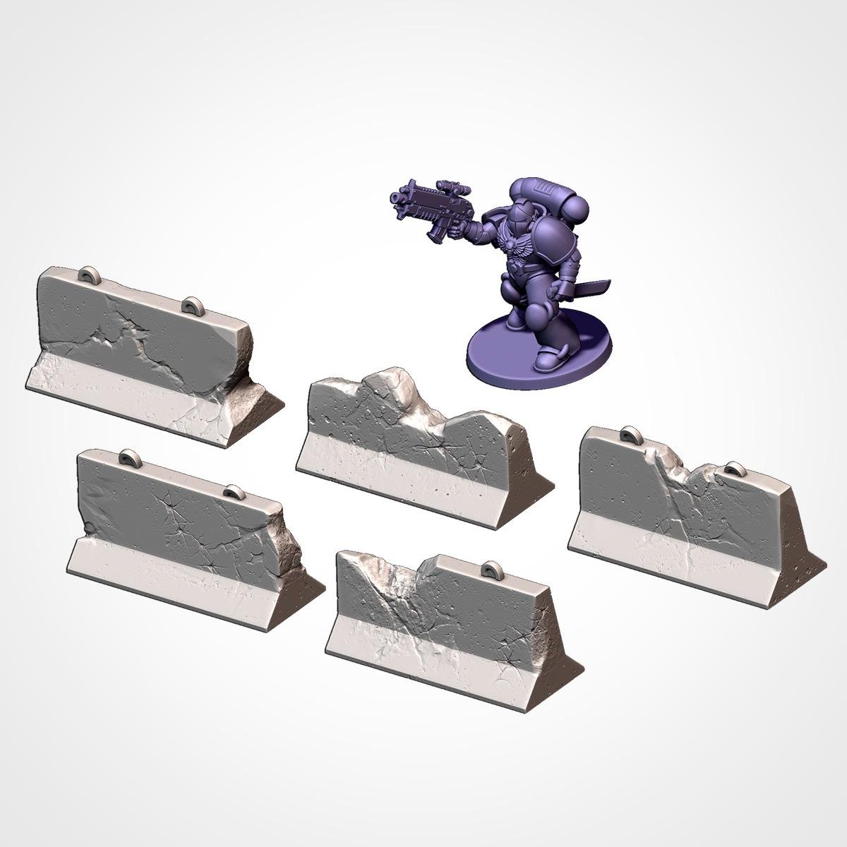 Obstacles of War Modular Sci Fi Tabletop Terrain for 28mm Wargaming & Kill Team Sci Fi Scatter Terrain - Sigmarite Boutique