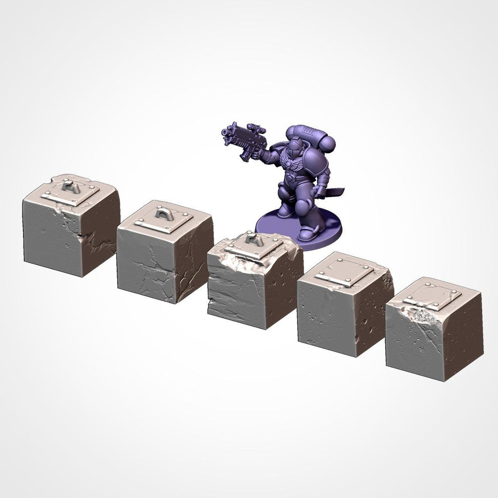 Obstacles of War Modular Sci Fi Tabletop Terrain for 28mm Wargaming & Kill Team Sci Fi Scatter Terrain - Sigmarite Boutique