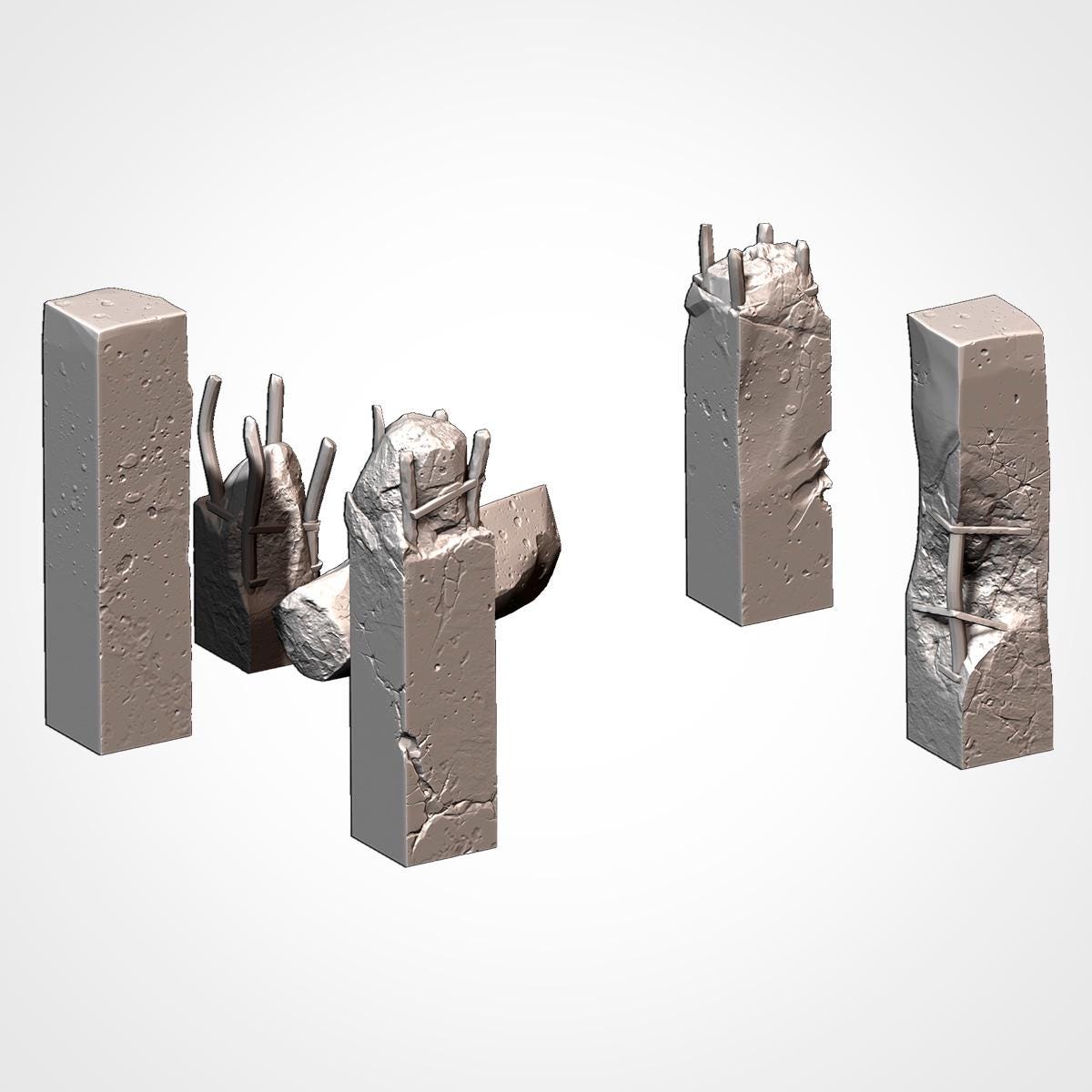 Obstacles of War Modular Sci Fi Tabletop Terrain for 28mm Wargaming & Kill Team Sci Fi Scatter Terrain - Sigmarite Boutique