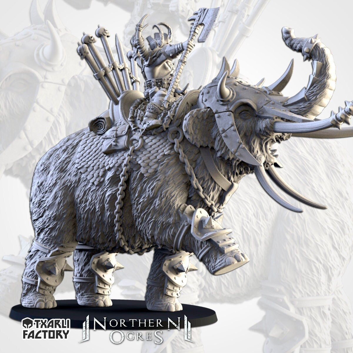 Ogre Hero on Mammoth - Northern Ogres - Txarli Factory - Sigmarite Boutique