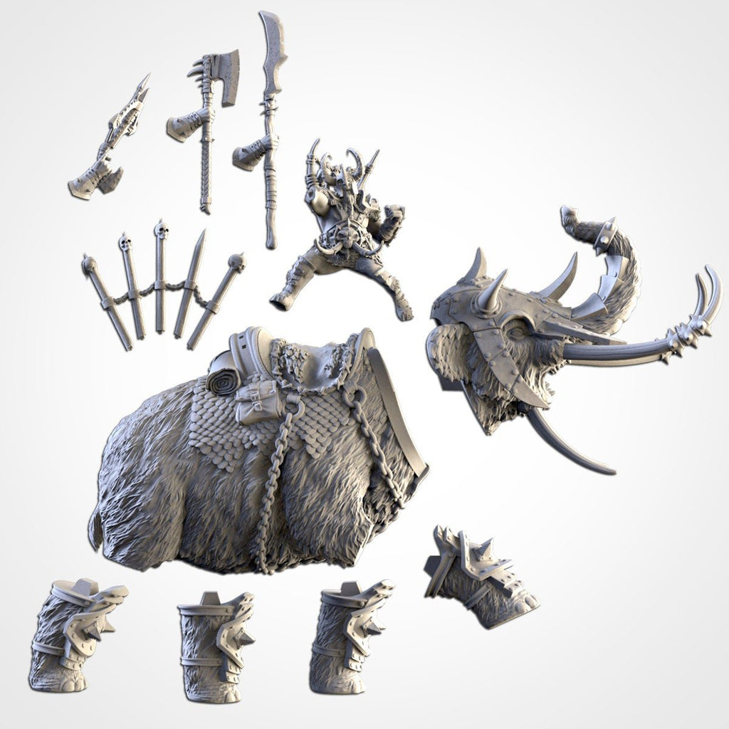 Ogre Hero on Mammoth - Northern Ogres - Txarli Factory - Sigmarite Boutique