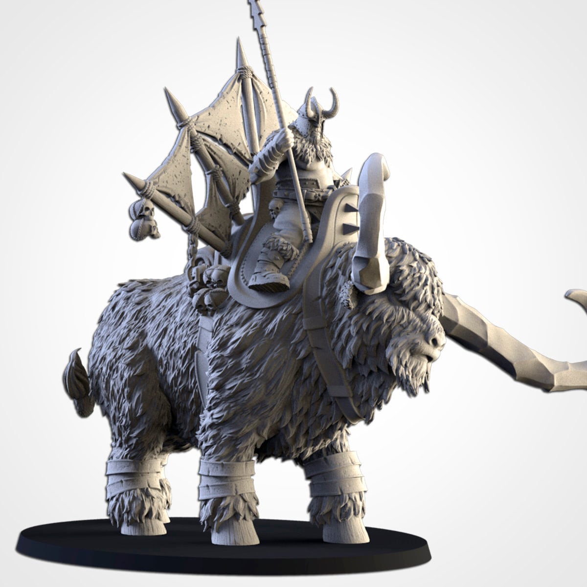 Ogre Hero on Rock Auroch - Northern Ogres - Txarli Factory - Sigmarite Boutique