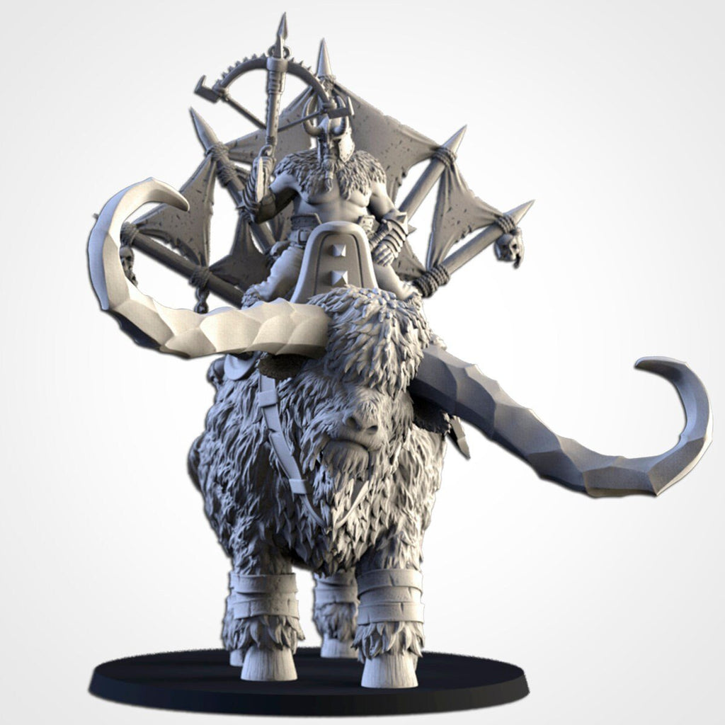 Ogre Hero on Rock Auroch - Northern Ogres - Txarli Factory - Sigmarite Boutique