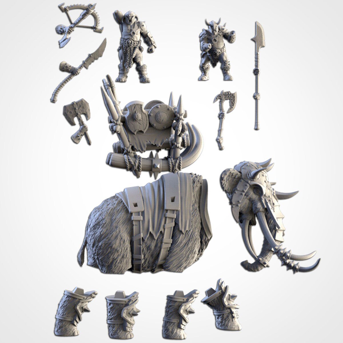 Ogres on Mammoth - Northern Ogres - Txarli Factory - Sigmarite Boutique
