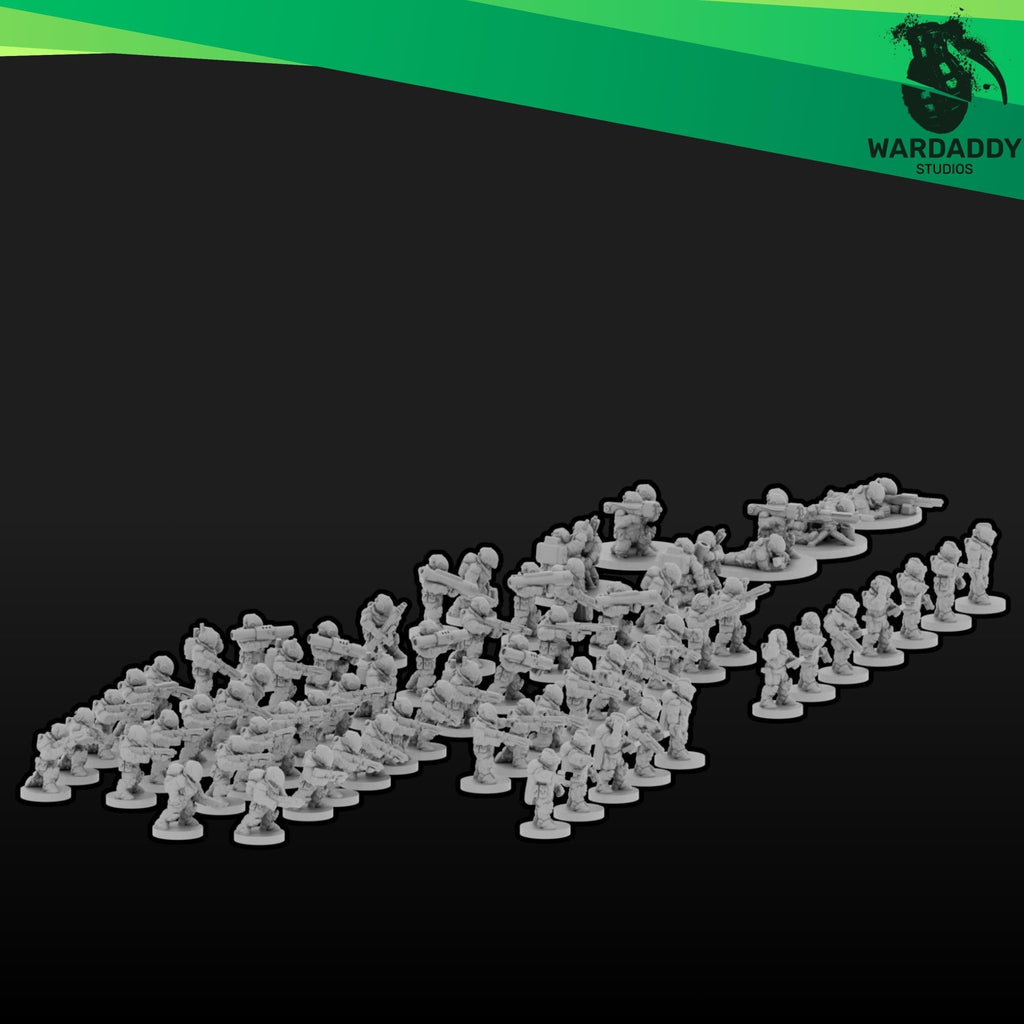 Orbital Marines Strike Team - 10mm Epic Scale Sci-Fi Army - Resin Infantry with Optional Multibases- Wardaddy Studios - Sigmarite Boutique
