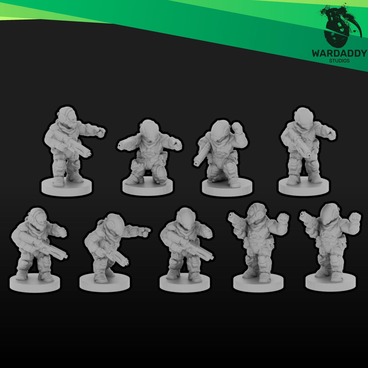 Orbital Marines Strike Team - 10mm Epic Scale Sci-Fi Army - Resin Infantry with Optional Multibases- Wardaddy Studios - Sigmarite Boutique