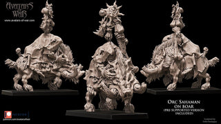 Orc Shaman on Boar - Avatars of War - Sigmarite Boutique