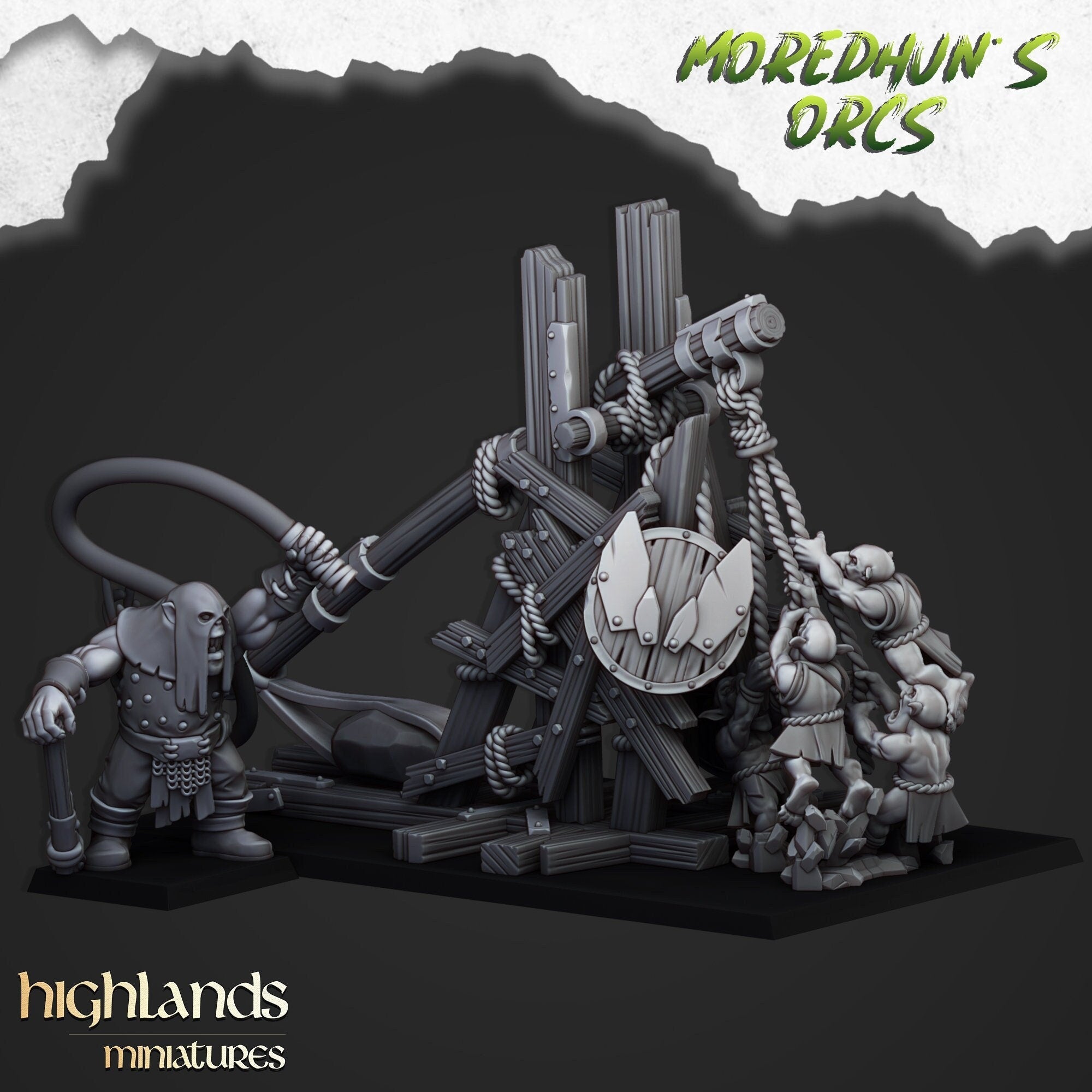 Orc Stonethrower - Moredhun's Orcs - Highlands Miniatures - Sigmarite Boutique