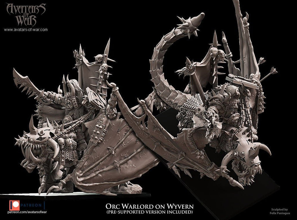Orc Warlord on Wyvern - Avatars of War - Sigmarite Boutique